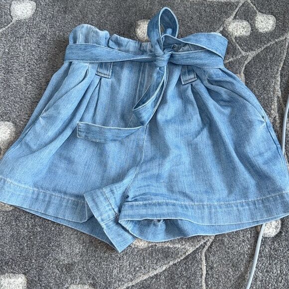 L'AGENCE Hillary Paperbag Denim Shorts, 25 - Picture 3 of 6